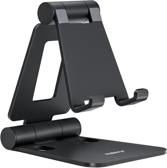 Dual Folding Phone Stand – Adjustable Desktop Holder for iPhone, Switch & All Phones