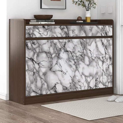 Black White Marble Peel and Stick Vinyl Wrap 11.8x120 Countertop Cabinet Cover