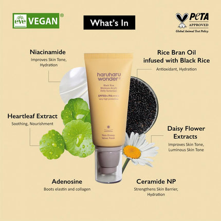 Wonder Black Rice Daily Sunscreen 1.69 fl oz – Hydrating, Velvet Finish, Vegan