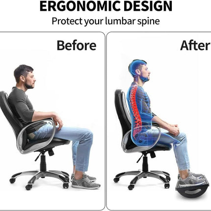 Ergonomic Under Desk Foot Rest – Rocking Footstool with Roller Massager for Office