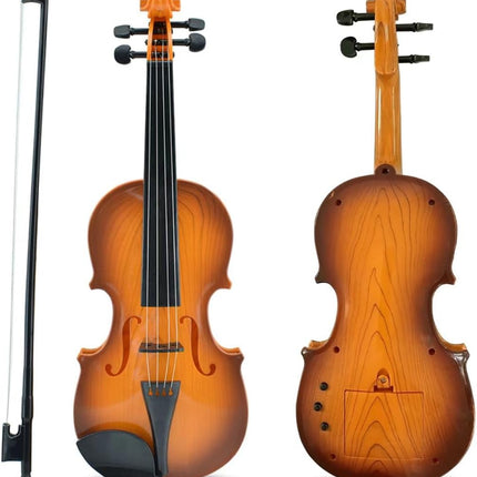 16” Violin Toy for Kids, 4-String Musical Instrument, Portable & Electronic