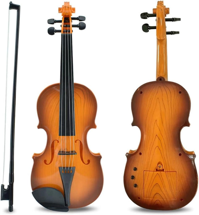 16” Violin Toy for Kids, 4-String Musical Instrument, Portable & Electronic