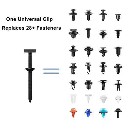 150Pack Nylon Universal Cable Tie Buckle, T Style Zip Ties, Car Trim Rivet Clips