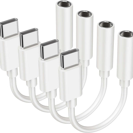 4 Pack USB C to 3.5mm Headphone Jack Adapter Aux Audio Dongle for Samsung