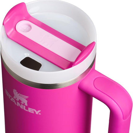 Travel Tumbler 30 oz with Straw Handle BPA Free Violet Blossom