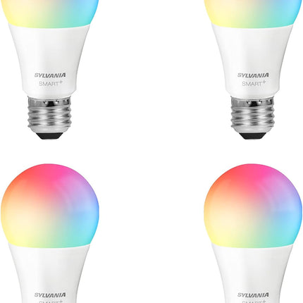 WiFi LED Smart Bulb 4-Pack – A19, Full Color & Tunable White, Alexa/Google
