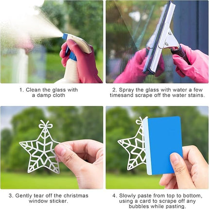 3FT Christmas Window Clings – Large Winter Stickers for Home & Refrigerator Decor