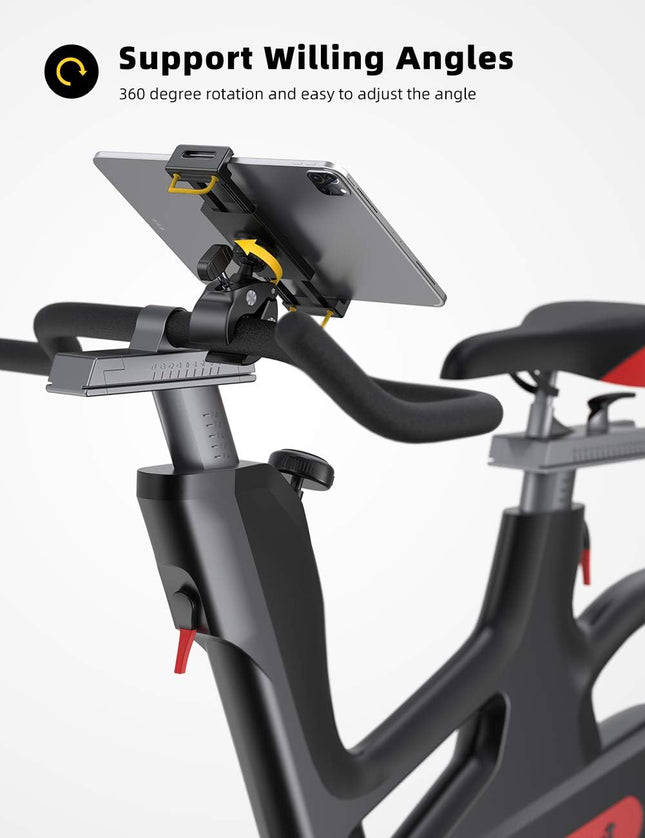 Tablet Holder Mount for Peloton Spin Bike Treadmill Fits 4.7-12.9 Inch Tablets