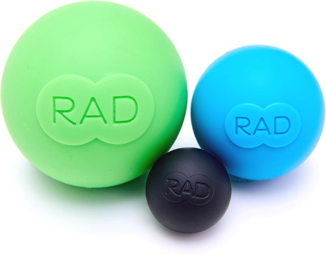3-Pack Yoga Massage Ball Set for Deep Tissue & Myofascial Release Therapy