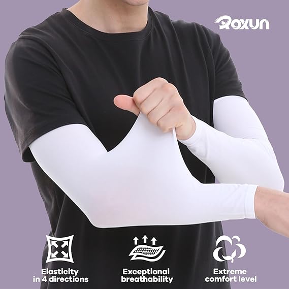 Cooling Arm Sleeves UV Sun Protection Compression Sleeves Men Women Sports