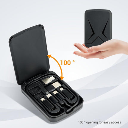 Compact Multi-Functional Cable Card – USB-C, USB-A, Micro, Lightning, OTG