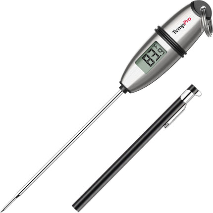 TP02S Digital Food Thermometer – Long Probe for Meat, Baking & Candy