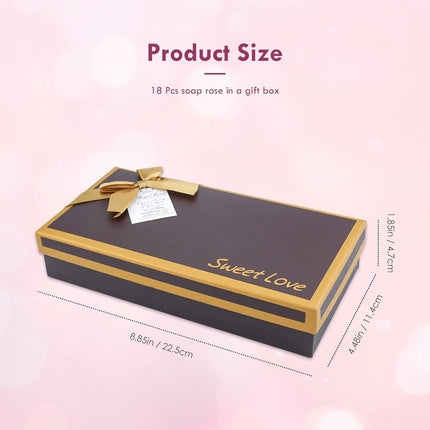 Floral Scented Rose Bath Soap Set: 18 PCS Pink Petals with Essential Oils for Her
