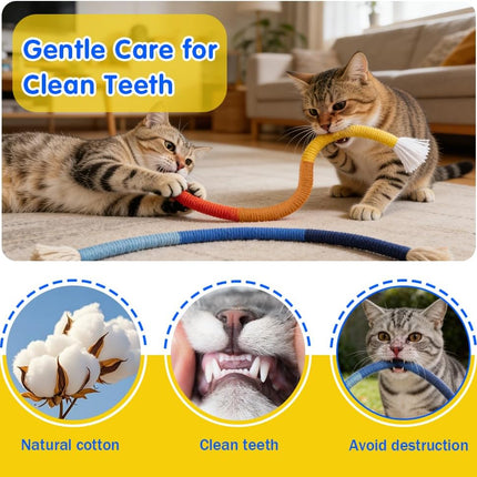 3PCS Cat Rope Toys with Refillable Catnip – 23.6" Interactive Chew Toy