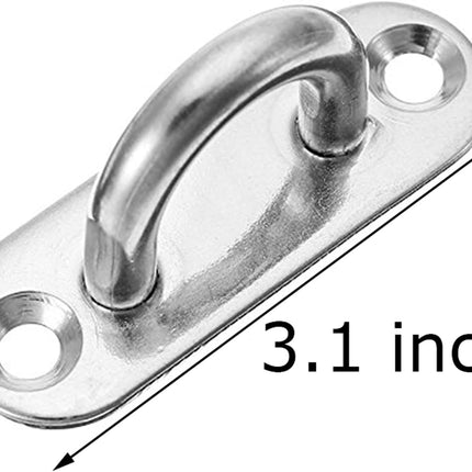 4PCS Ceiling Hooks & Pad Eyes – 304 Stainless Steel Hardware for Mounting