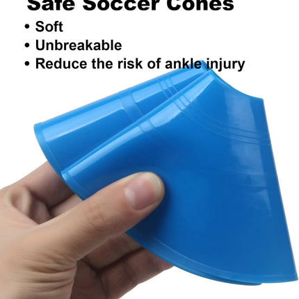 60Pc Soccer Disc Cones with Carry Bag, Agility Training Markers for Sports