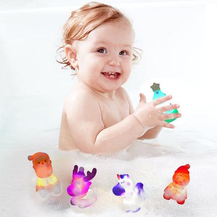 6-Pack Christmas Light Up Bath Toys – Fun Holiday Toys for Kids & Toddlers