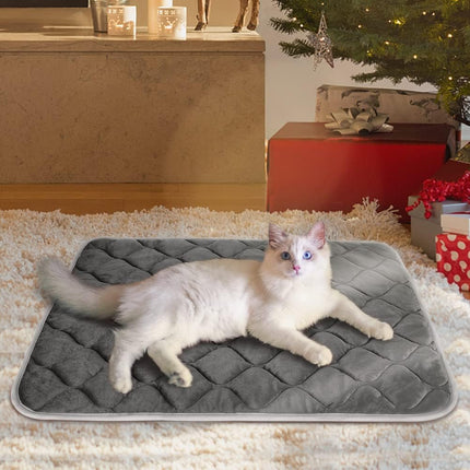Self-Warming Cat & Dog Bed – Thermal Mat, 20"x16", Cozy Pet Crate Pad