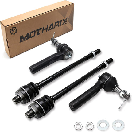 4PC Front Inner Outer Tie Rod Ends for Chevy Silverado GMC Sierra 1500 2500 1999-07