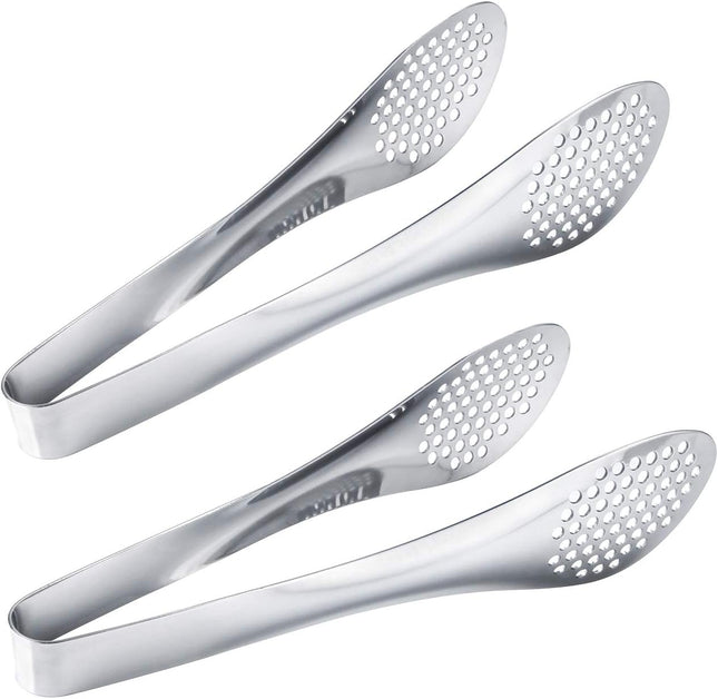 9 Inch Buffet Tongs Set of 2 Stainless Steel Food Serving Kitchen Tongs