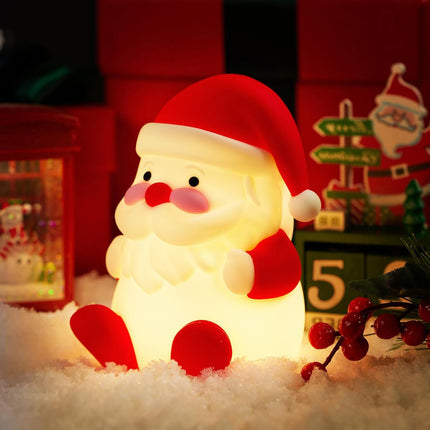 LED Cute Christmas Night Light – Dimmable Touch Lamp for Kids Nursery