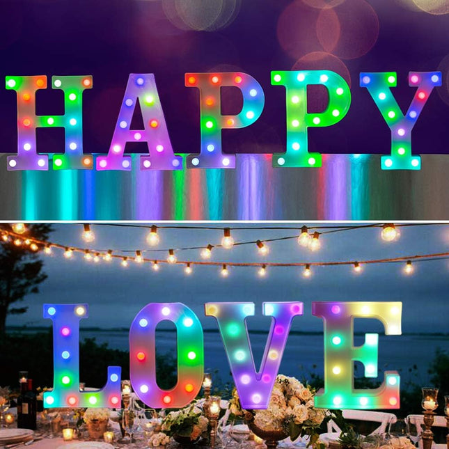 LED Marquee Letter Light “A” – Colorful, Remote Controlled, Party Decor