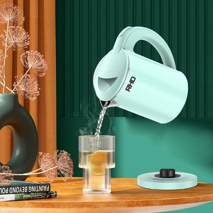 Small Travel Kettle – 0.5L, Auto Shut-Off, Boil-Dry Protection, Green