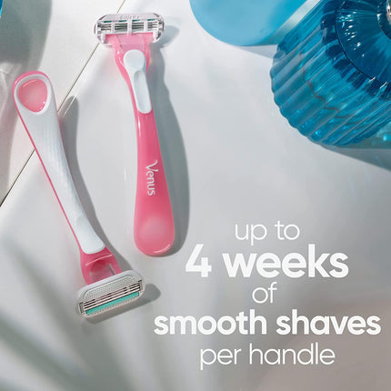 6 Pack Sensitive Disposable Razors for Women Comfortable Close Shave