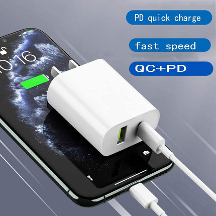 4-Pack USB-C Dual Port Wall Charger 20W Fast Charging for iPhone & Samsung