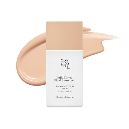 Daily Tinted Fluid Sunscreen – SPF 40, 12 Shades, Hydrating Face Lotion
