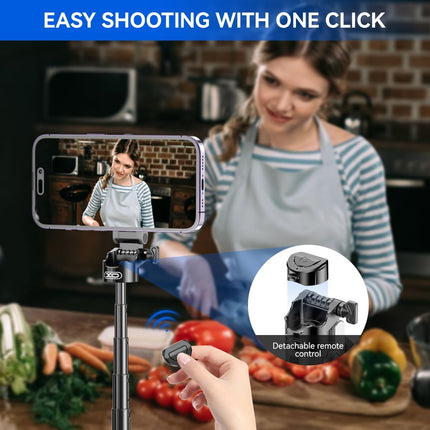 4-in-1 Magnetic Tripod & Selfie Stick – Remote Control for iPhone 17–12