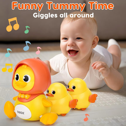 Musical Duck Toy Set – Baby Toys for 6–12 Months, Tummy Time Fun