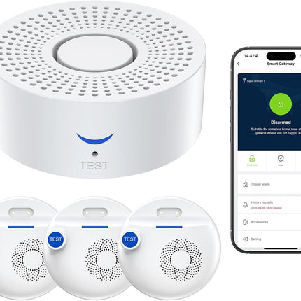 WiFi Water Leak Detector 3-Pack with SMS, App & Phone Alerts, 2.4G