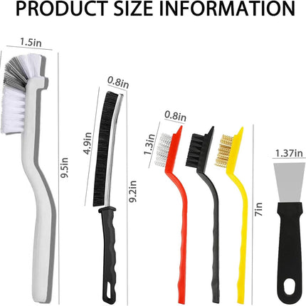12 Pack Crevice Cleaning Brush, Heavy Duty Gap Cleaner with Hard Bristles