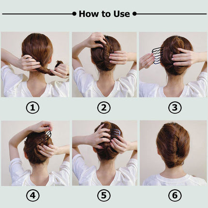 7PCS Metal Hair Side Combs, U-Shape Hair Fork Clips for Updos & Buns, Fine & Thick Hair