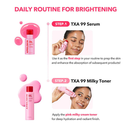 TXA Niacinamide Pink Milky Toner 5.07oz, Brightening Cream Toner for Deep Hydration
