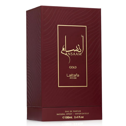 Lattafa Pride Ansaam Gold Perfume Unisex 100ml Eau de Parfum Fruity Floral Scent