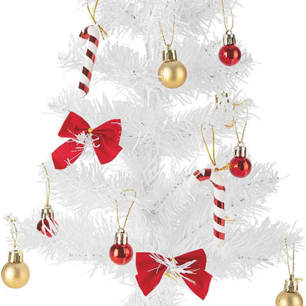 Mini Tabletop Christmas Tree 18 Inch with 20 Ornaments Holiday Decor