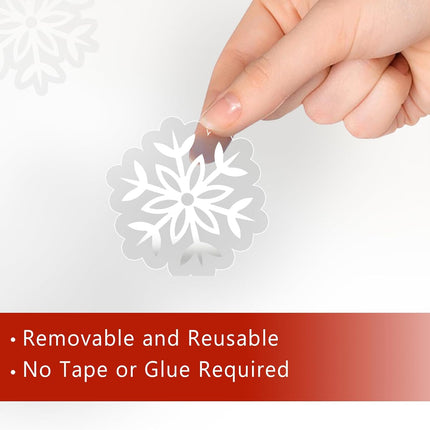 Christmas Window Clings Snowflakes – Let It Snow Winter Holiday Decals