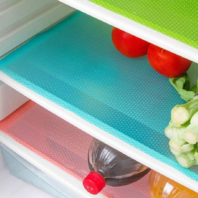 9 Pack Refrigerator Mats, Washable Fridge Liners for Shelves & Drawers