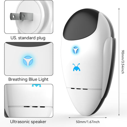 2026 Ultrasonic Pest Deterrent, 4-Pack Indoor Repeller for Roaches, Mice, Bugs
