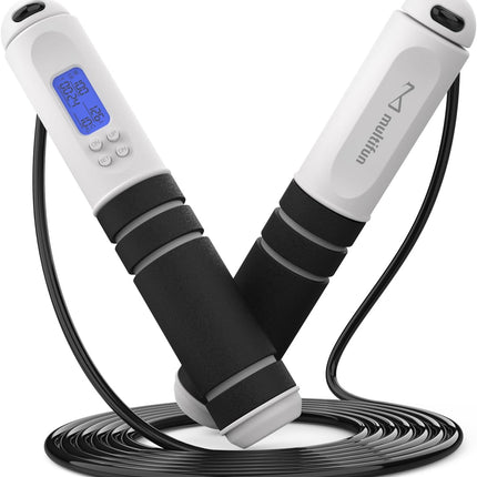 Digital Jump Rope with Smart Counter, Timer & Adjustable Speed Rope System
