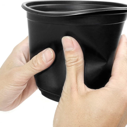 100 Pack 4 Inch Nursery Pots, Plastic Plant Pots with Drainage Holes for Seedlings
