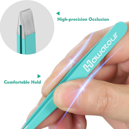 4Pcs Tweezers Set for Women – Precision Tweezers for Ingrown Hair, Facial Hair Removal