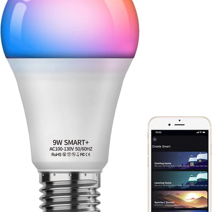 Smart Light Bulb – WiFi & Bluetooth, Works with Alexa & Google, RGB Dimmable