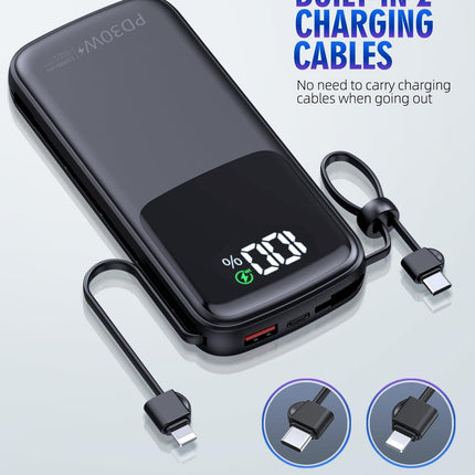 Fast Charging Power Bank 15000mAh – AC Plug, PD 30W, LED Display