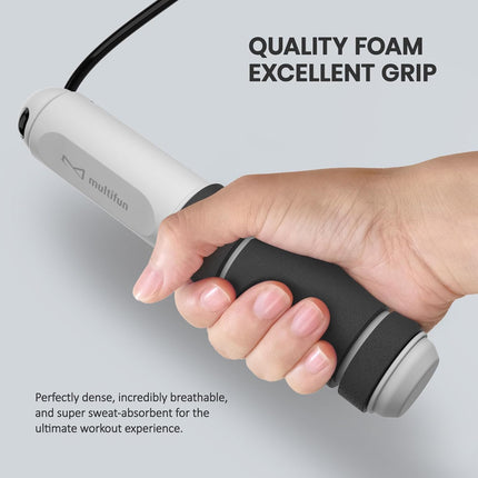 Digital Jump Rope with Smart Counter, Timer & Adjustable Speed Rope System