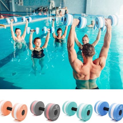 Water Aerobic Dumbbells: Set of 2 Foam Dumbbells for Pool Fitness & Weight Loss