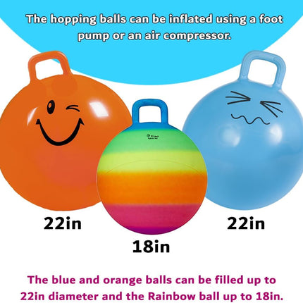 Blue Hopper Ball 22" – Fun Bouncy Toy for Jumping, Indoor & Outdoor