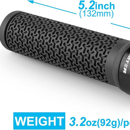 Bike Handlebar Grips, Lock-On Non-Slip Ergonomic Rubber Grips for BMX MTB Mountain